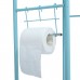 160x50x25CM Toilet Bathroom Shelf Steel Pipe Material Perforation  Free Storage Shelf With Paper Towel Rack   Towel Rack