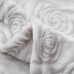 Elegant Rose Stereoscopic Plush Flannel Fleece Warm Soft Blanket Luxury Decor for Cover Sofa Bed Bedspread Winter