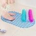 7 PCS Waterdrop Bathroom Mat with Suction Cup Massage Foot Mat Bathtub Anti  slip Mat  Transparent Blue