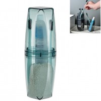 Portable Multifunctional Wash Cup Travel Large Capacity Toothbrushing Cup Set  Color  Blue Suit