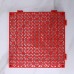 4 PCS Thickened PVC Can Be Spliced   Floor Mat Kitchen Bathroom Anti  Slip Foot Pad Hollow Injection Pad  Size  30x30x1 5cm  Red