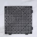 4 PCS Thickened PVC Can Be Spliced   Floor Mat Kitchen Bathroom Anti  Slip Foot Pad Hollow Injection Pad  Size  30x30x1 5cm  Black
