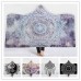 150×200 cm Winter Galaxy Scene Pattern Plush Wearable Hooded Blankets Throw Printing Hooded Bed Throw Blanket