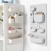 Home Storage Wall Suction Cup Sticking Type Hole Free Plastic Storage Rack Cosmetic Toiletries Storage Bathroom Supplies